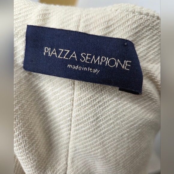 Piazza Sempione Size 44 Elegant Ivory/BlackTextured Strapless Dress - Picture 8 of 11